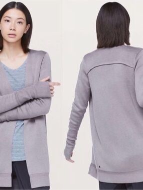 lululemon athletica Lilac Gray Open-Front Women's Cardigan